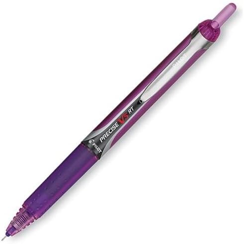 Pilot : Precise V5RT Retractable Rolling Ball Pen, Purple Ink, Extra Fine Point, 24 pens