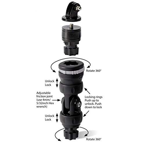 Railblaza Camera Boom 600 R-Lock With Action Camera Adapter #TOP2