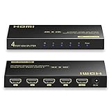 4K HDMI Splitter 1 in 4 Out, HDMI Splitter 1 Input 4 Output Support 4K 60Hz Full HD 1080P and 3D,...