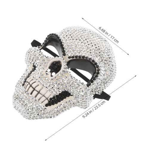 Masque de crâne à strass pour bal masqué et soirée Halloween - 2