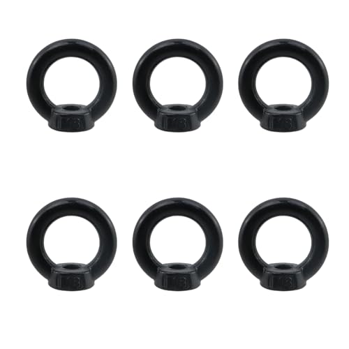 Image of Antrader M8 Metric Ring Shape Lifting Eye Nut,6PCS 304 Stainless Steel M8 Ring Eye Bolts Threaded Nuts