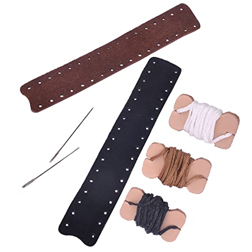 Tas Trost Stitched Genuine Leather Wrap Kit for Lever Action Rifle Shotgun Wrap Loops (Suede Leather-Black/Red, 6 inch)