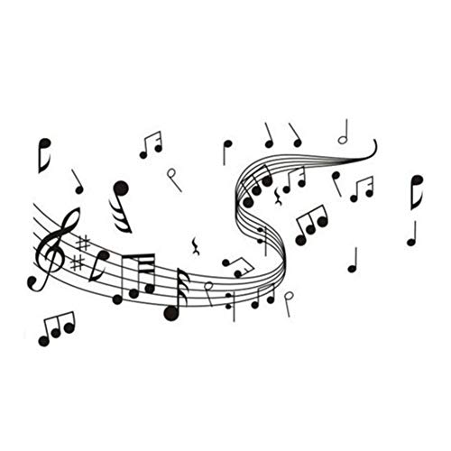 Gespout - Adhesivos decorativos para pared, diseño de nota musical, extraíble, autoadhesivos, vinilo, decoración para el hogar, cocina, cafetería, restaurante, bricolaje, 60 x 100 cm Cover
