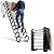 3.4M/11.15Ft Wall Mounted Attic Ladder, 12 Steps Aluminum Alloy Attic Stairs, 1000lbs Attic Ladder Pull Down System Suitable, for Attics, Garages, Roofs, Basements, Black (White)