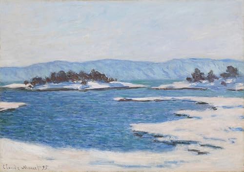 Cuadro pintura al óleo clásico de Monet Al borde del fiordo Christiania 60x90cm
