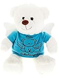 Teddybär mit Schutzengel T Shirt, mit Flügel und großen Kulleraugen