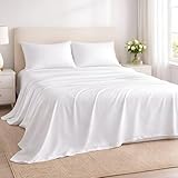 Rajlinen Luxury 600-Thread-Count Sateen RV/Camper Made specifically for Campers, RVs, Travel Trailers & Motorhome mattresses (White Solid, Short Queen 60