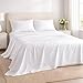 Rajlinen Luxury 600-Thread-Count Sateen RV/Camper Made specifically for Campers, RVs, Travel Trailers & Motorhome mattresses (White Solid, Short Queen 60" x 75" +15" Drop)