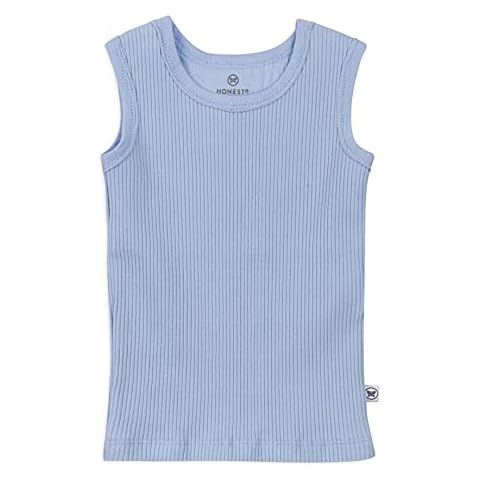 HonestBaby Baby Organic Cotton Chunky Rib Tank Toddler Top, Kentucky Blue, 0-3 Months Cover