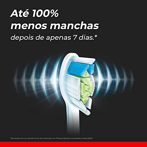 Ilustração da cabeça da escova Philips Colgate em movimento com foco na remoção de manchas