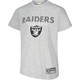 Ultra Game NFL Official Youth Super Soft Game Day T-Shirt, Las Vegas Raiders, Heather Gray, 14-16