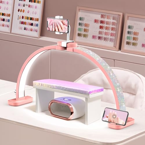Lampara Media Luna con 3 modos de color y 10 niveles de brillo para iluminar manicuras