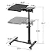 SUPER DEAL Overbed Angle & Height Adjustable Mobile Rolling Laptop Stand with Lockable Wheels Sofa/Bed Side Table Hospital Table Stand Cart