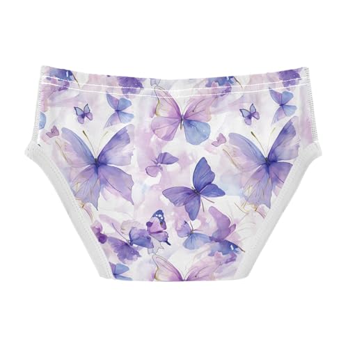 visesunny Boys Cotton Underwear Purple Watercolor Butterfly Printed Toddler Soft Training Briefs Size 2T-8Y for Kids2