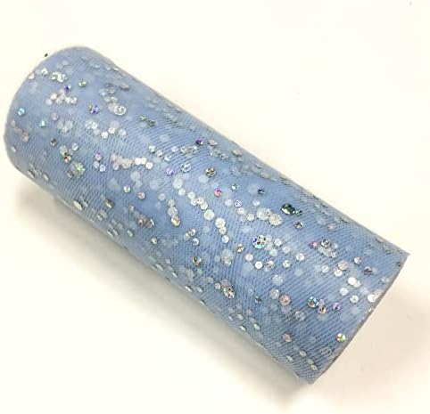 Glitter Sequin Tulle Roll Wedding Decoration Organza DIY Birthday Party Supplies Fabric Spool Tulle Tutu Dress 25 Yards x 6 inches (Deep Rose Red)