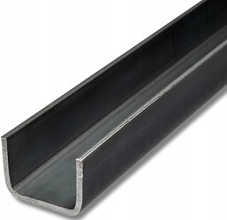 LogistSystem U-Profile 40 x 40 x 3 Raw Steel, Length 500 mm (50 cm), Steel with High Stability and Bending Strength, U-Profile, Ideal for Construction and Industry