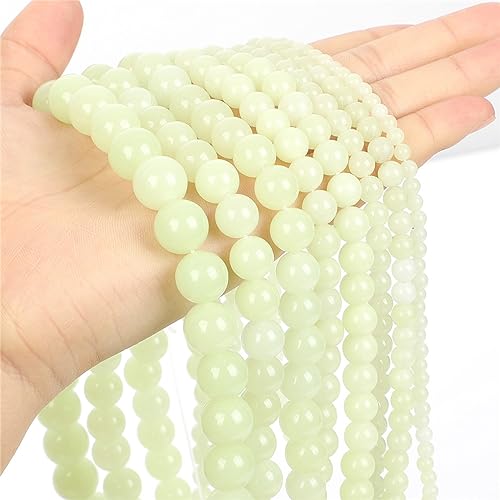 Pierre lumineuse naturelle perles d'espacement rondes d'exception pour colliers - 4