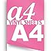 Produktbild A4 Rosa Glanz 297 x 210 mm 10 Sheet Pack 10 x Selbstklebende Vinylfolie, Hohe Qualität Hochglanzschwarz 53