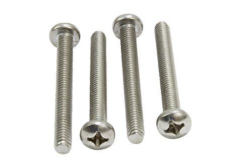 No. 10-24 X 3" Stainless Pan Head Phillips Machine Screw, (25 Pc), 18-8 (304) Stainless Steel Machine Screws, Unc Full Thread, Plain Finish By Bolt Dropper #TOP3