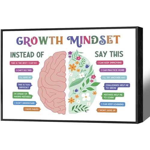BFADMN Feelings Chart for Kids Mental Health Posters Words for My Feelings Emotions Poster Calm Corner Emotional Regulation Preschool Classroom Decor Prints 12x16in Framed