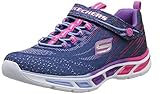 Skechers Girls' Litebeams Low-Top Sneakers, Blue (Nvmt), 13.5 Child UK 33 EU