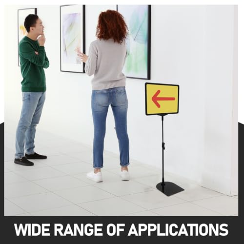 Soporte de acero ajustable COHEALI con opciones vertical y horizontal para carteles publicitarios 3