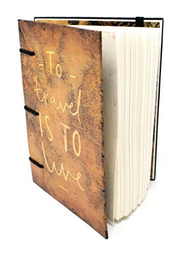 Image of CRAFT CLUB To Travel Is to live Print Journal in Euro Binding Notepads for Men & Women Best Gift for Art Sketchbook, Travel Diary (7x5x2 Inches)