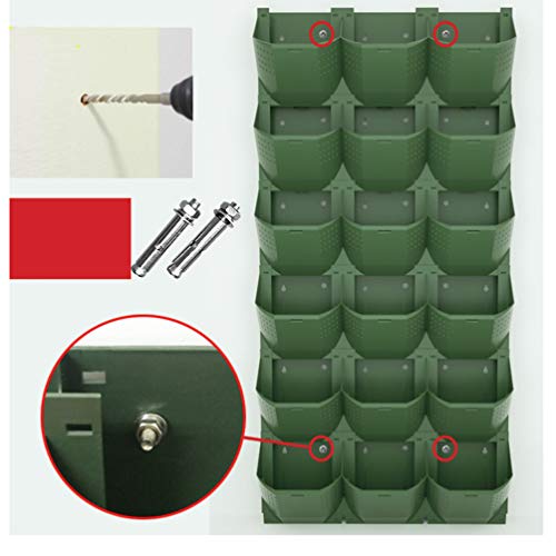 Yardwe Vertical Garden Wall Planter Stackable Plant Pot Wall Mounted Hanging Flower Pot For Balcony Garden Home Office Doorway Yard #TOP4