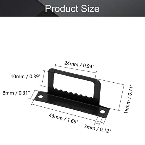 Image of MroMax 50PCS Sawtooth Picture Hangers Iron Picture Hangers 1.69 inch x 0.31 inch Double Hole Picture Frames Hangers for Hanging Clock Paintings Artwork Picture Frame Hook Photos Black