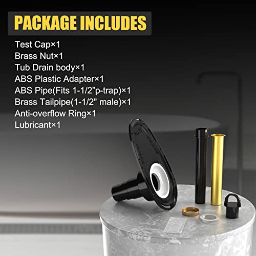 Upgrade Freestanding Tub Drain Rough-In Kit, Bathtub Drain Installation Kits Include Brass Tail Pipe And Abs Pipes, With Cupc Certification, Island Tub Drain Patent No Us11168467B2 #TOP3