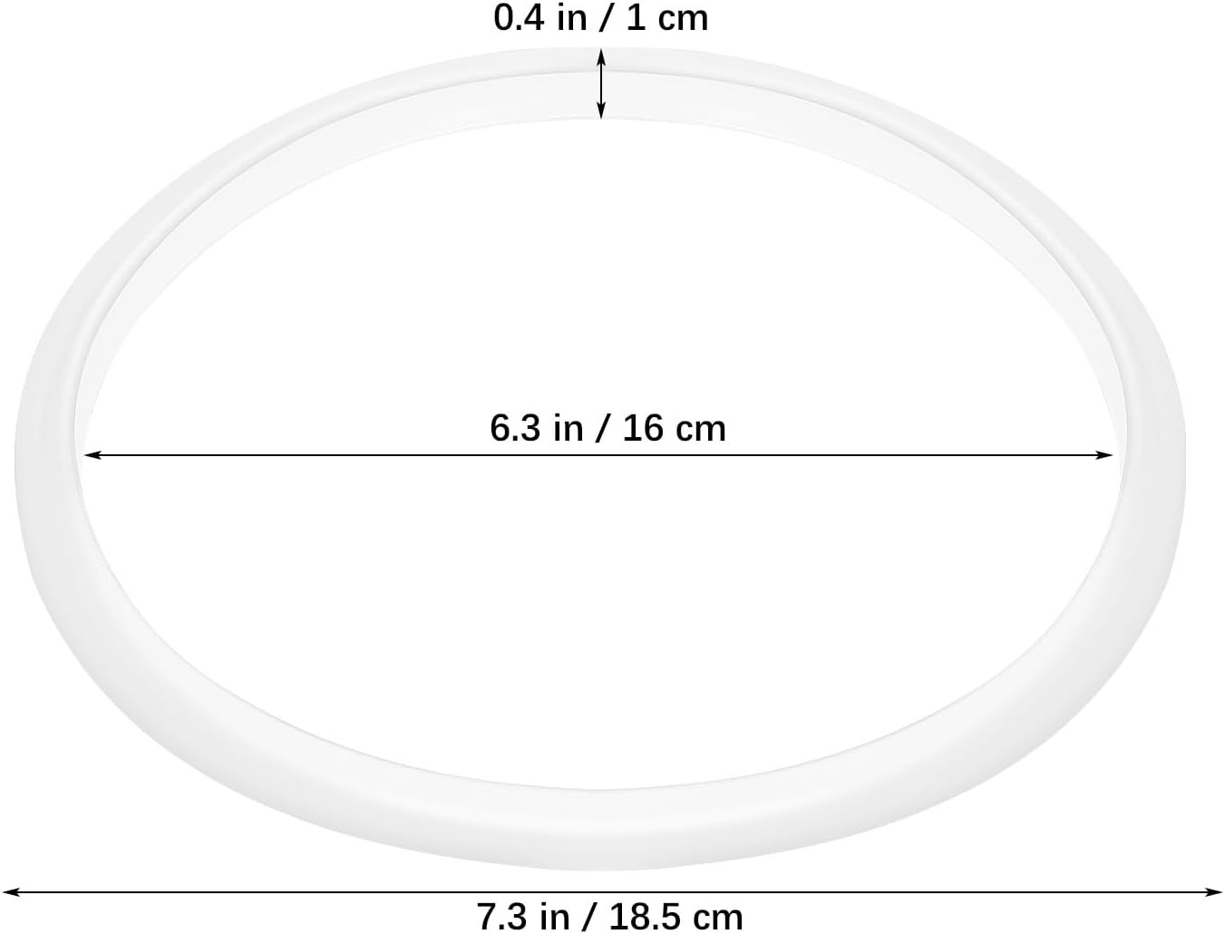 Generic Pressure Cooker Replacement Silicone Sealing Gasket Ring 16cm Thickened Pot Seal for Pressure Pot Accessories, 2pcs, Heat Resistant Cooker Seal for Home Kitchen Use