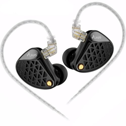 KZ AM16 �v���t�F�b�V���i��HiFi�C���z�� ? 8���j�b�g�̃o�����X�A�[�}�`���A�C���C���[�w�b�h�z�� ���͂Ȓቹ�ƍ������x�A�����\�ȃP�[�u���C���z��(�}�C�N�Ȃ��A�ቹ������)