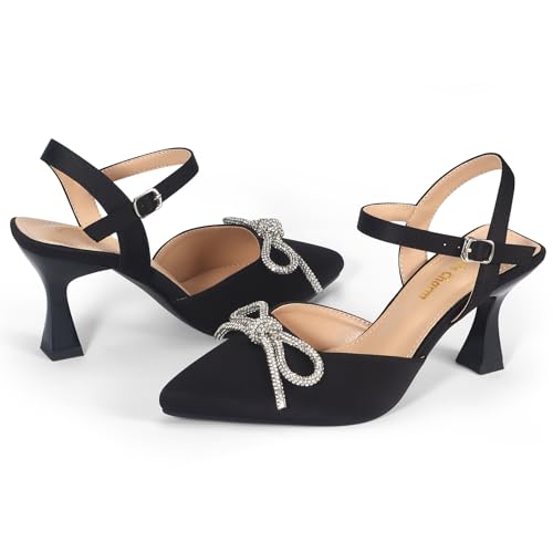 Heels Charm Women's Pumps Shoes Stiletto Pumps Pointed Toe Ankle Strap High Heel Pumps Closed Toe Slingback Kitten Pump Heel Dancing Daily Work Party Wedding Dress Pumps Shoes4