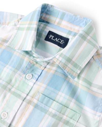 Image of The Children's Place boys Short Sleeve Button Up Shirt