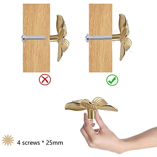 Boutons de tiroir abeille dorés lot de 8 pour meuble de cuisine - 6