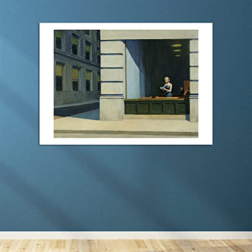 Edward Hopper New York Office tableau moderne mat encadré taille medium