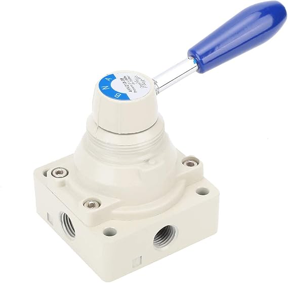 4HV210-08 Air Valve Fitting Valves Check Valves 4 Way 2 Positions Hand Lever Direct Action 1/4in PT Pneumatic Valve 1.5Mpa/215psi