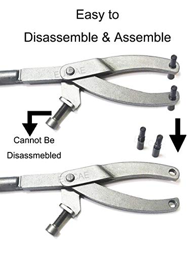 EUICAE Spanner Wrench Set - Adjustable Wrench Holder, Hub, Flywheel, Sprocket, Fan Clutch Removal Tool for Scooter & Motorcycle Accessories (Type A+B)