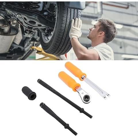 EVGATSAUTO Truck Trailer Anchor Pin Removal Tool, 7-inch, 11-1/2-inch Driver Set for 1-3/8-inch Anchor Bushings Pins Removal Cover