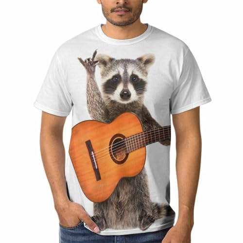 Raton Laveur avec Guitare Tee Shirt Homme : Une Id&eacute;e Cadeau Originale
