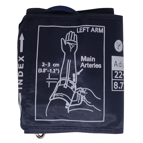 Image of Single Tube Normal Size Blood Pressure Monitor Machine Cuff (22-32 cm) - Compatible with Omron, Dr. Morepen and Accusure etc (Design or Colour May Vary) (Medium)