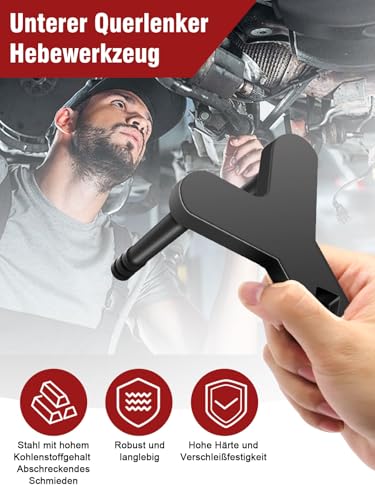 Wvoillty Querlenker Werkzeug Universal Schwerlast, Unteren Querlenker Hebelwerkzeug, Traggelenk Abzieher & Kugelgelenk Montagewerkzeug für Automotive Reparatur, Lower Control Arm Prying Tool