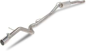 RedRock Single Exhaust System with Polished Tip; Side Exit Compatible For 20-26 3.6L Jeep Gladiator JT