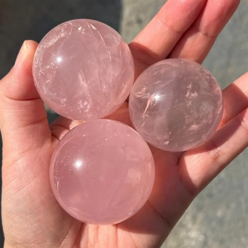 Esfera de cristal cuarzo rosa ornamental MDBJTCYZN bola decorativa mesa 600g 4