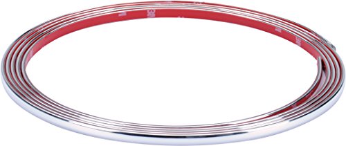 hr-imotion selbstklebende Chrom-Zierleiste - 300cm x 7mm [3M Material | Zuschneidbar | Witterungsbeständig | Hochflexibel] - 12010201