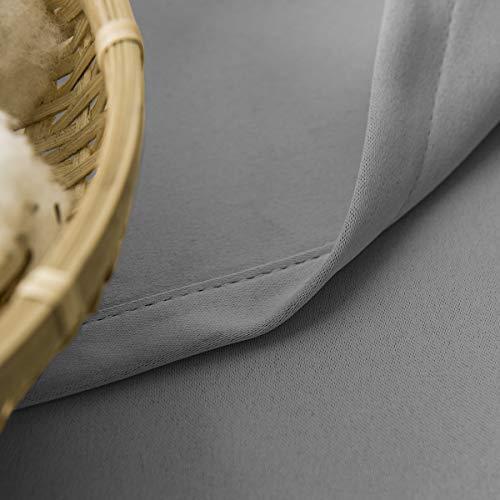 Vangao Grey Curtain 84 Inches Long For Living Room Bedroom Room Darkening Window Treatment Panel Triple Weave Moderate Blackout Drape Grommet Top 1 Panel #TOP5