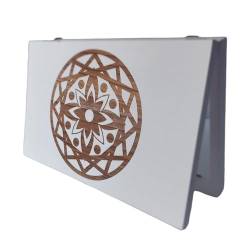 Irimar47 - Tapa Cuadro Electrico de Madera color Blanco Vertical y Horizontal. 40 X 25 X 4 cm. Tapa Contador de Luz. Colgador para Llaves