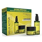 Armonía Cosmética Natural - Pack Crema + Serum Facial Regenerador Helix Active - Antiarrugas - Cuidado Completo Día y Noche - Con Baba de Caracol Ecológica - 50 ml + 30 ml