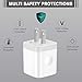 Power-7 USB Wall Charger, 2-Pack 2.1A/5V Dual Port USB Plug Power Adapter Charging Block Cube Compatible with iPhone 11/Xs Max/XR/X, 8/7/6S/6 Plus/5S, Samsung, LG, Moto, Kindle, Android Phones