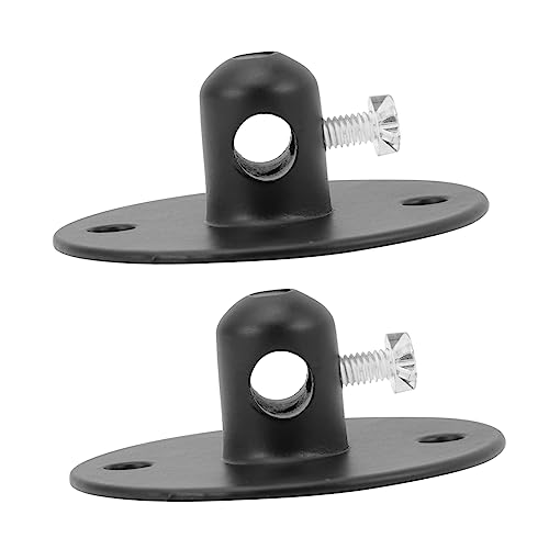 VILLCASE Prensaestopas De Hierro Para Cables Eléctricos, Sujetacables De Fijación Tornillos, Accesorio Duradero Para Gestión De Cables En Luminarias y Luces De Techo, Color Negro, Paquete De 2 Piezas